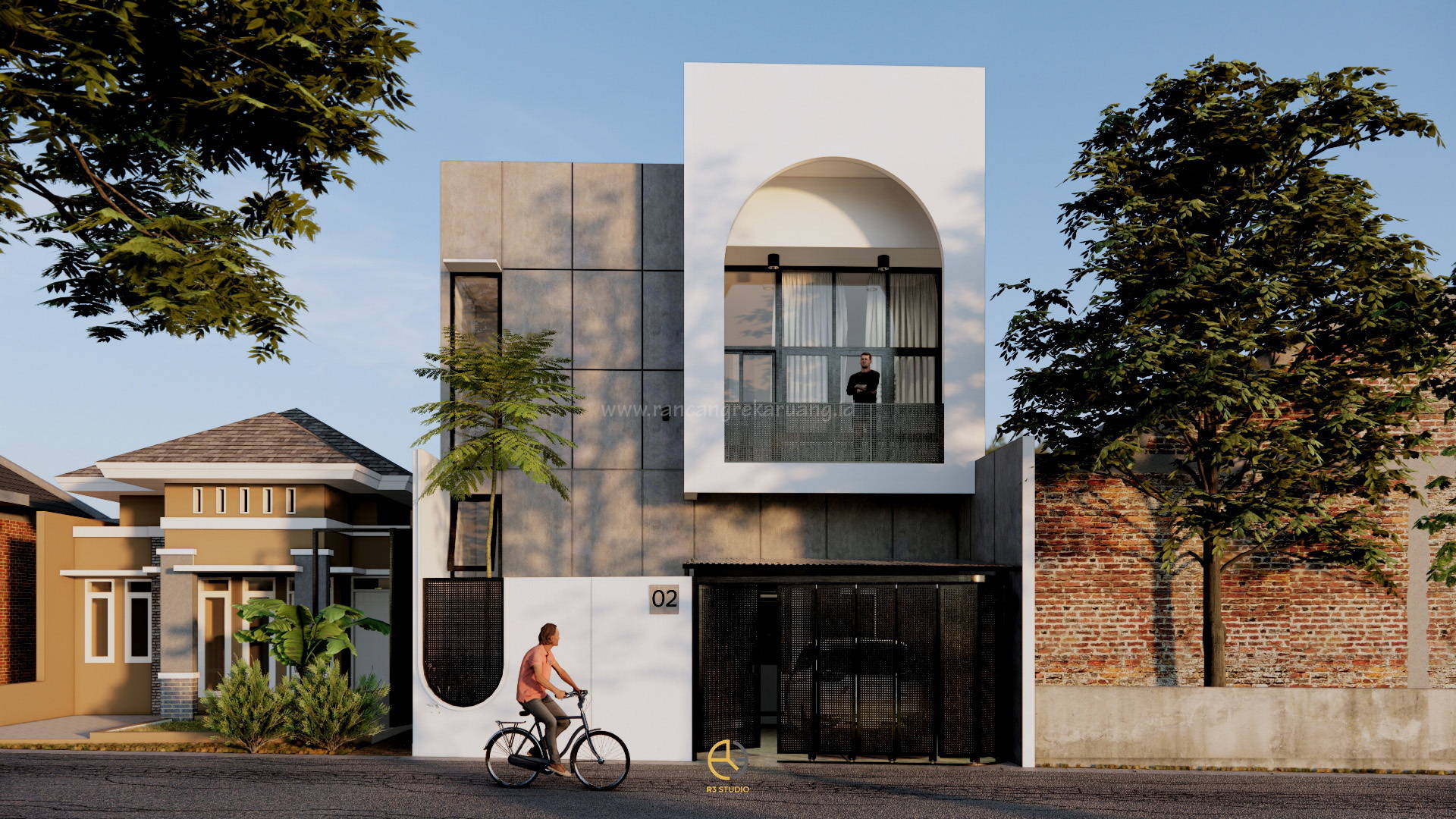Mika House, Rumah Minimalis gaya Industrial dengan Dua Fungsi di Sleman Yogyakarta